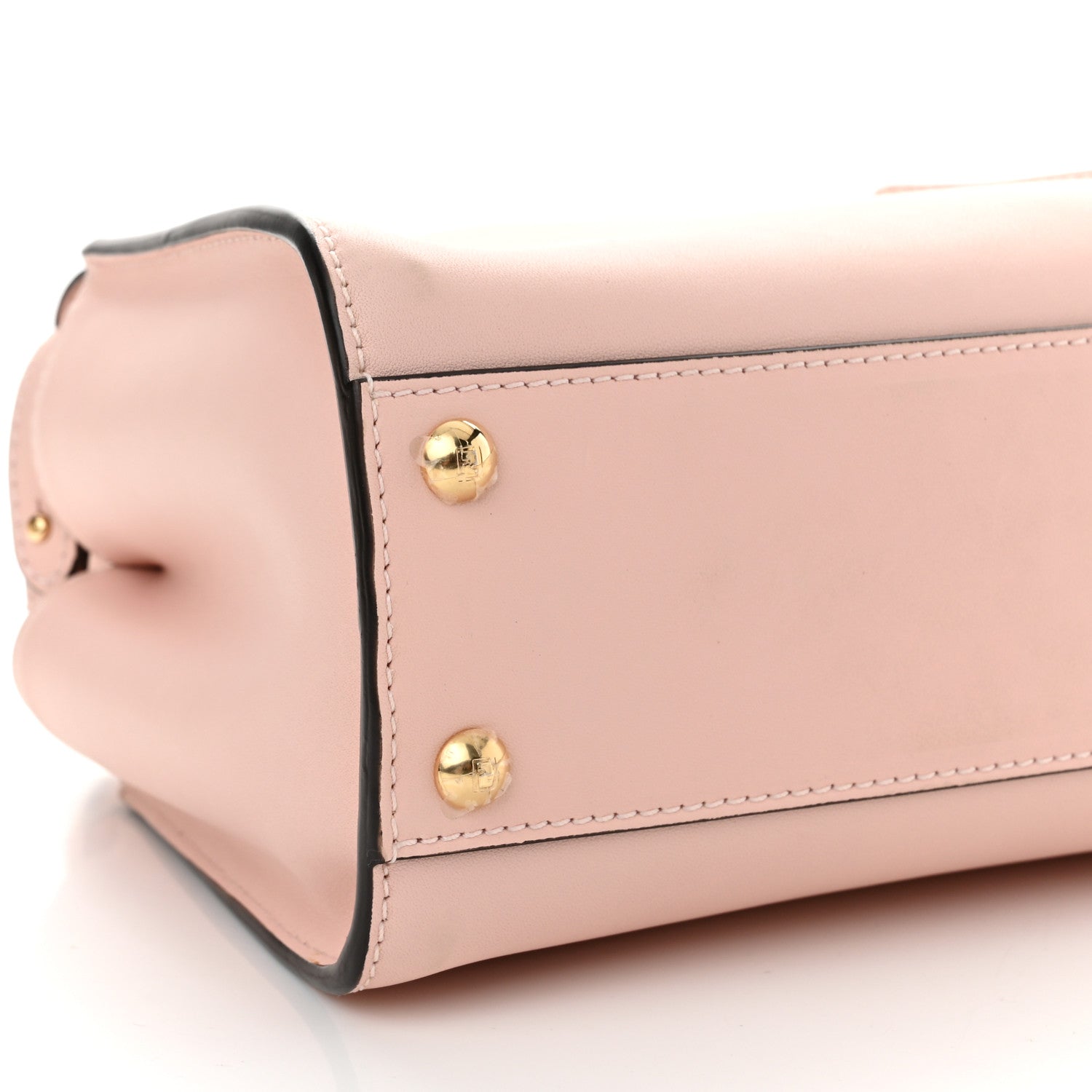 Fendi Vitello Seta Canvas FF Embroidered Mini Peekaboo Iconic Satchel Rosa Confetto 9 of 12