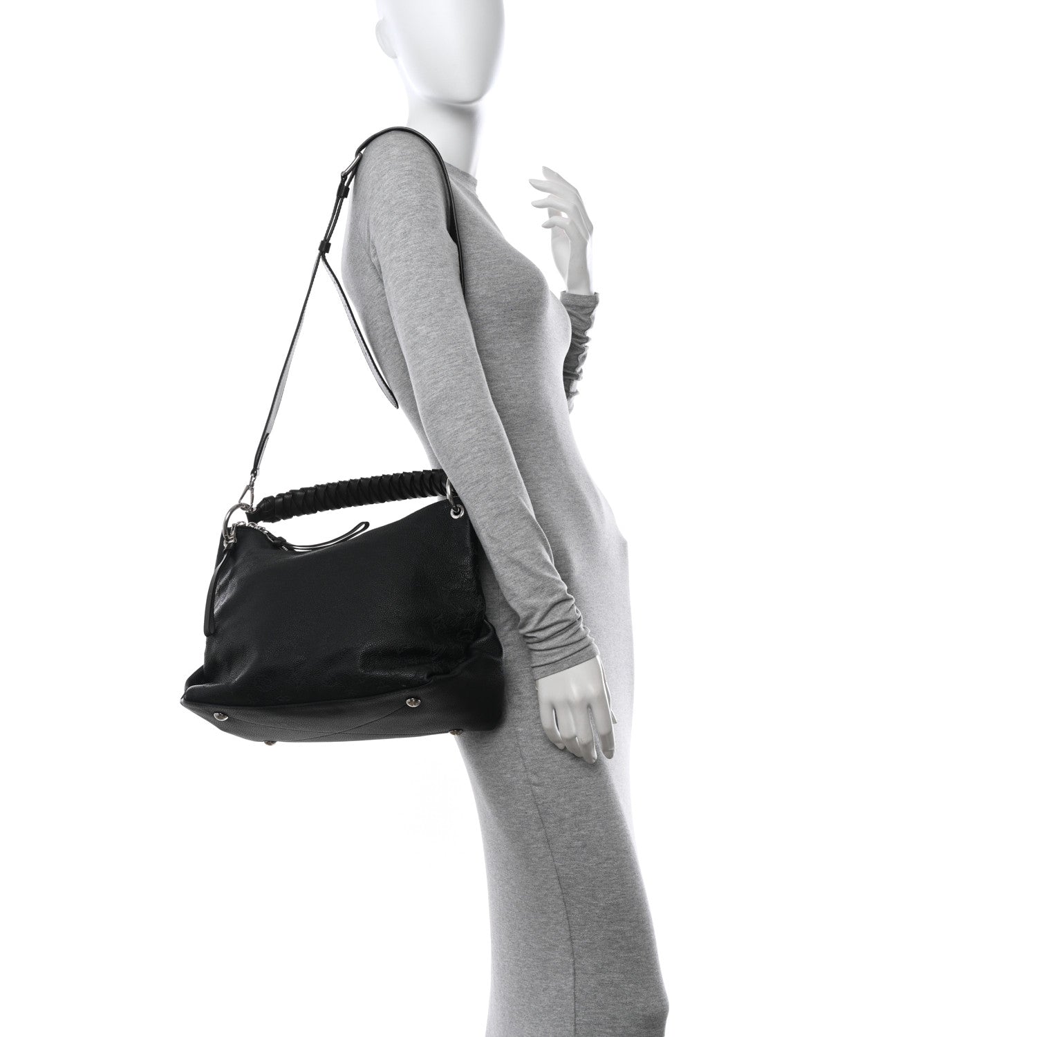 Louis Vuitton Mahina Beaubourg Hobo MM Black 2 of 15