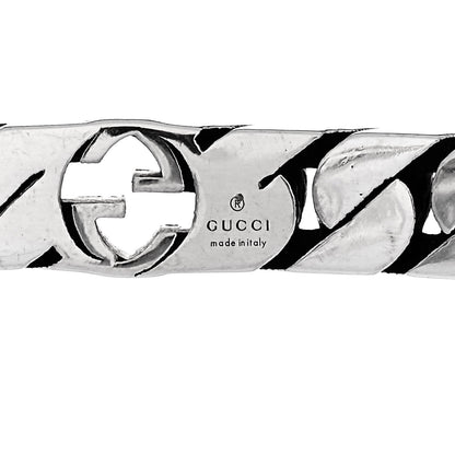 Gucci Sterling Silver Interlocking G Cuff Bracelet 17 3 of 4