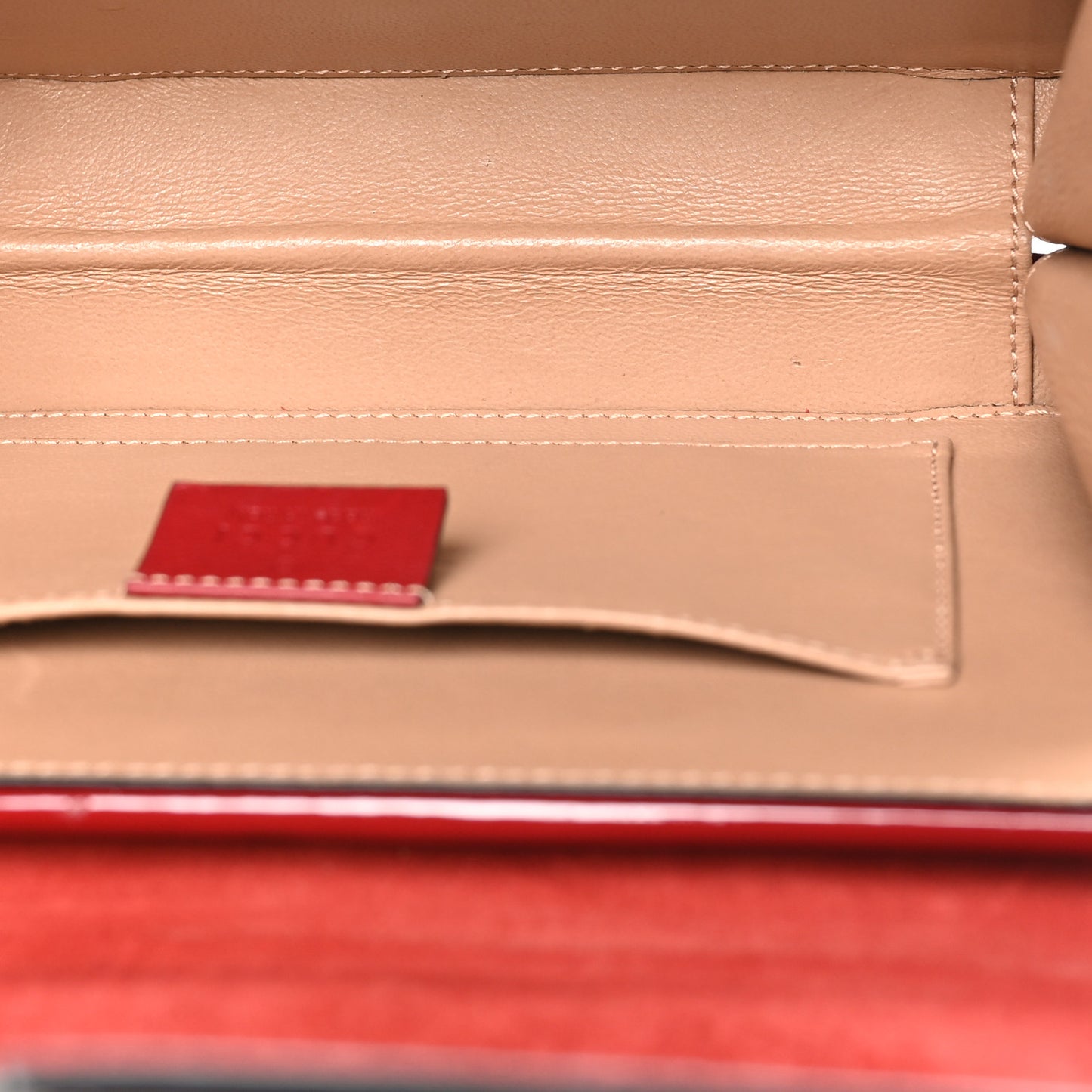 Mousse Top Patent Mini Sylvie 1969 Top Handle Bag New Cherry Red