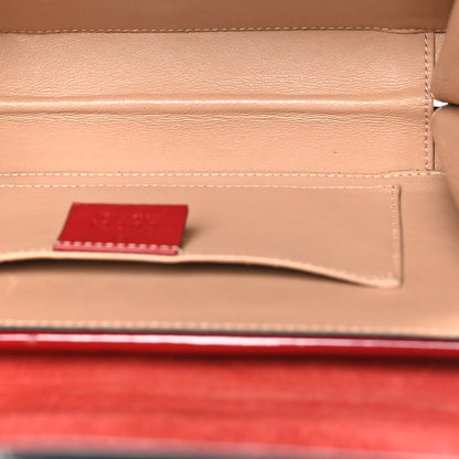 Gucci Mousse Top Patent Mini Sylvie 1969 Top Handle Bag New Cherry Red 5 of 10