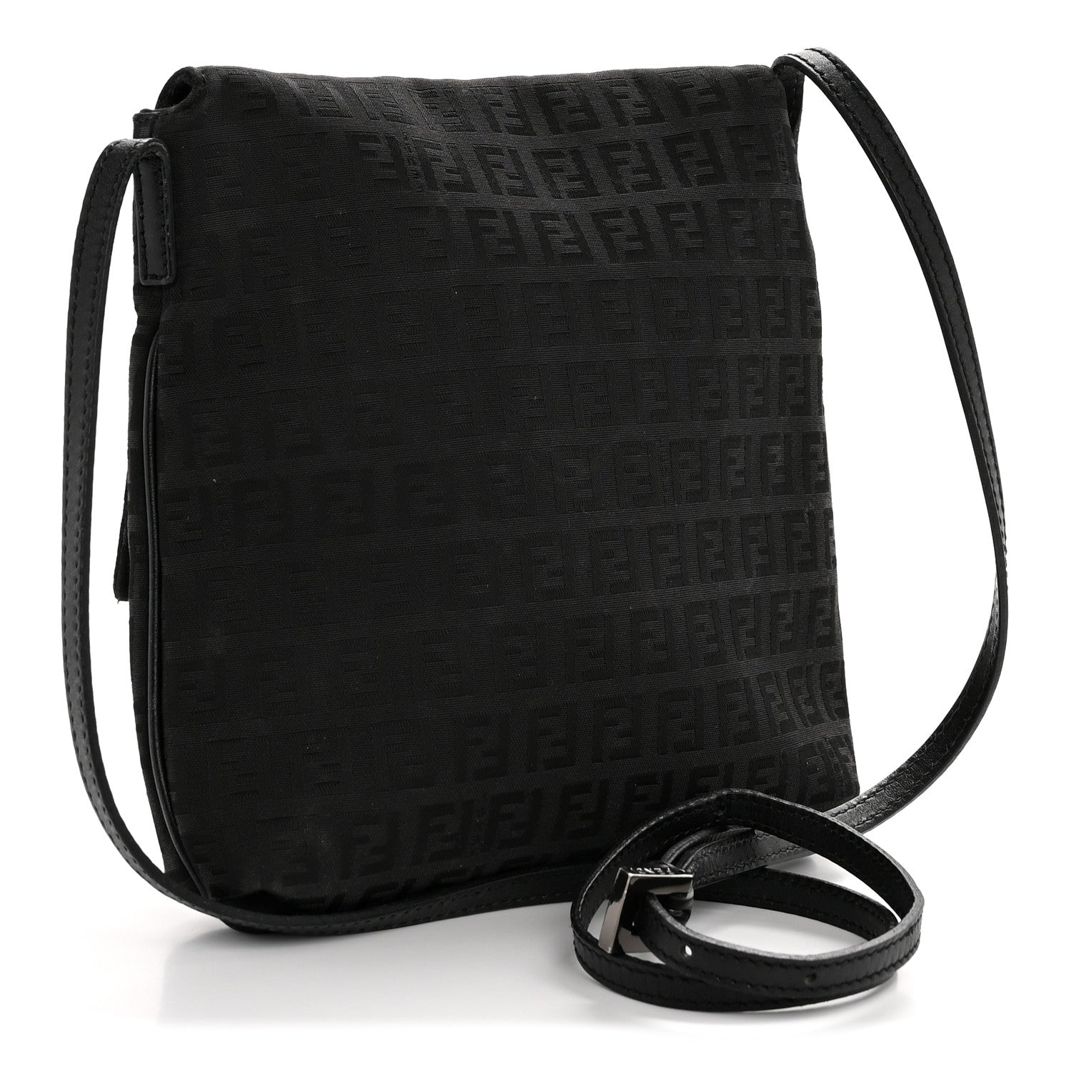 Fendi Zucchino Tube Messenger Bag Black 3 of 13