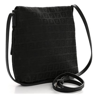 Fendi Zucchino Tube Messenger Bag Black 3 of 13