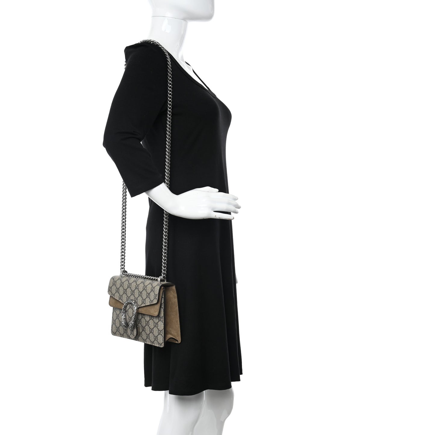 GG Supreme Monogram Mini Dionysus Shoulder Bag Taupe