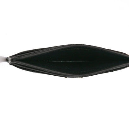 Saint Laurent Grain De Poudre Matelasse Chevron Monogram Credit Card Case Black 5 of 7