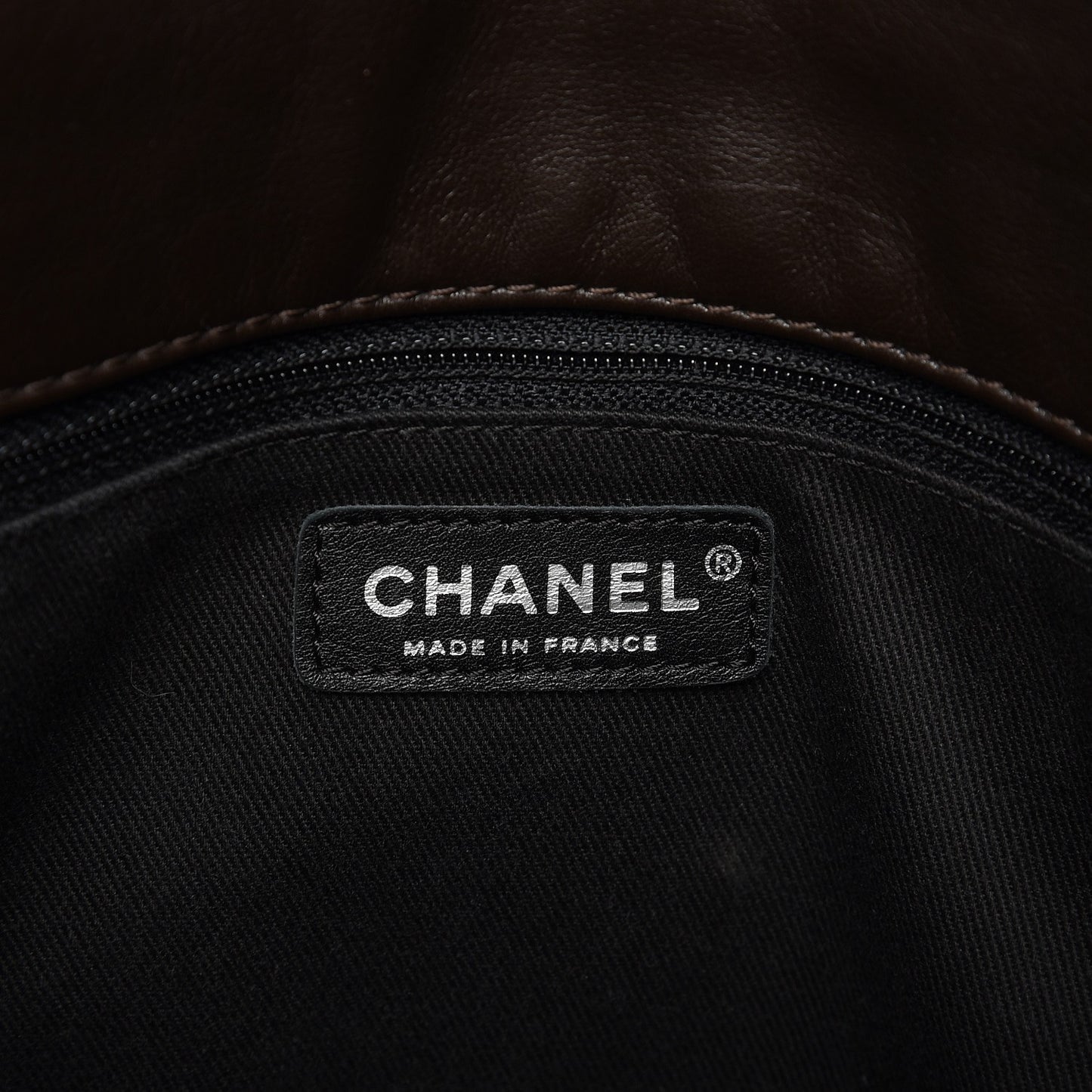 Calfskin Large Expandable Flap Bag Brown