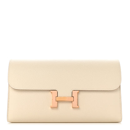 Hermes Epsom Constance Long Wallet Craie 1 of 7