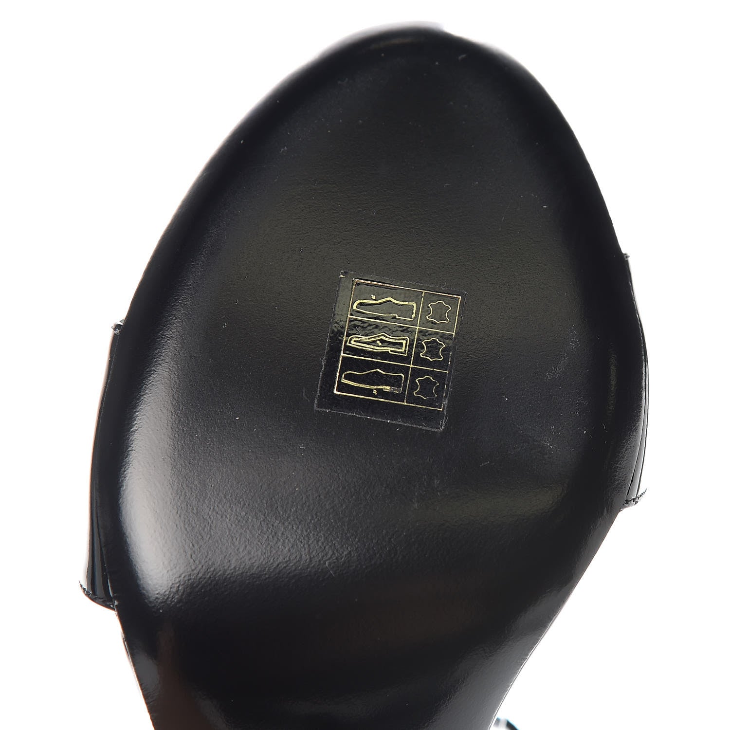 Saint Laurent Patent Calfskin Fetish 105 Sandal Heels 40 Black 10 of 11