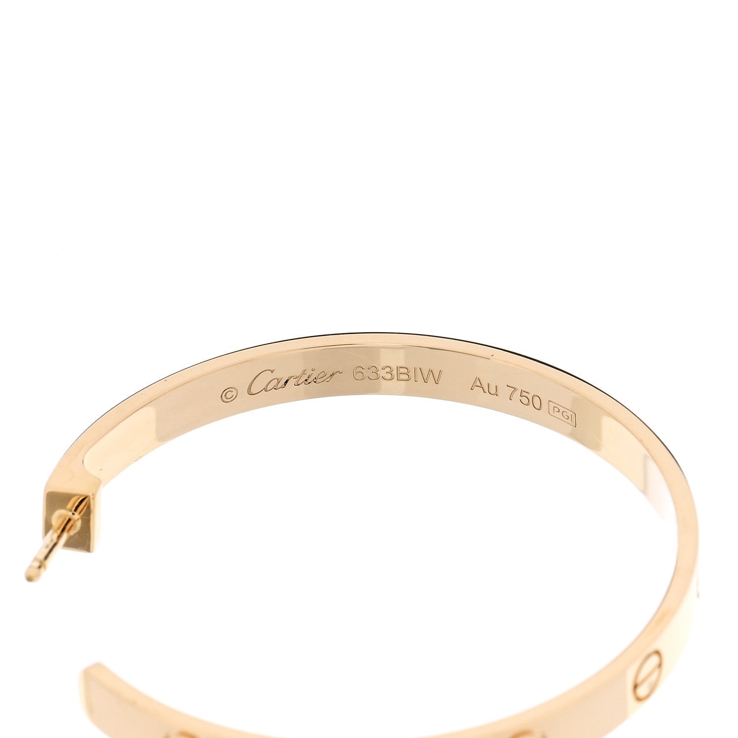 Cartier 18K Yellow Gold Large LOVE Hoop Earrings 4 of 5