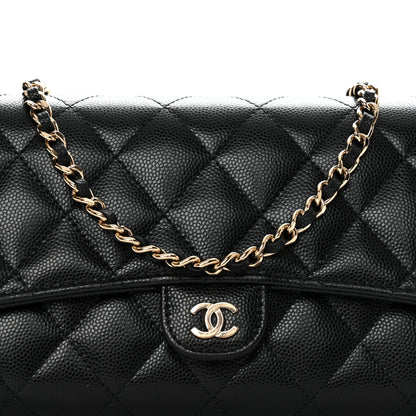 Chanel Caviar Quilted Phone Holder Wallet on Removable Chain Black 10 of 13