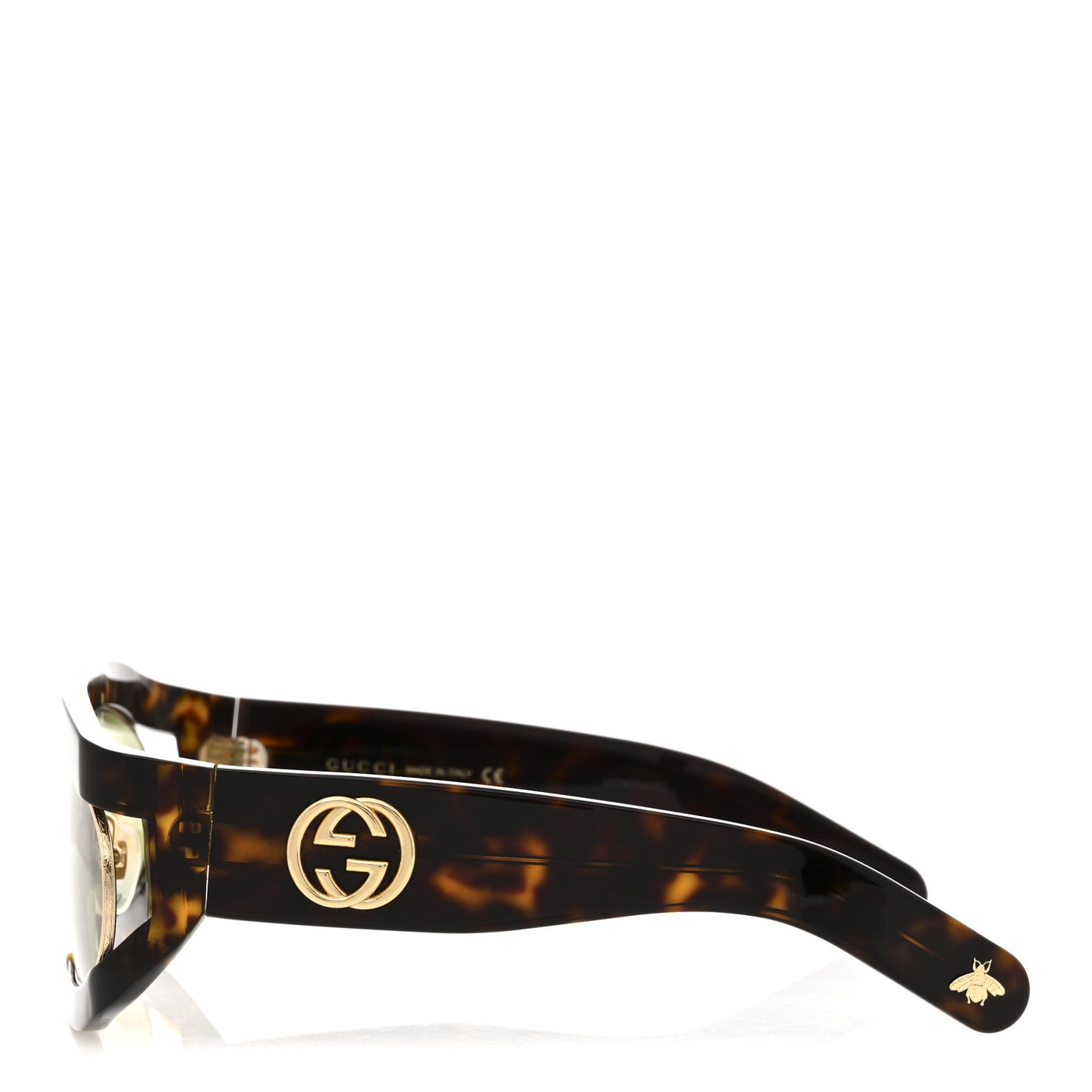 Oval Sunglasses GG0233S Tortoiseshell Gold