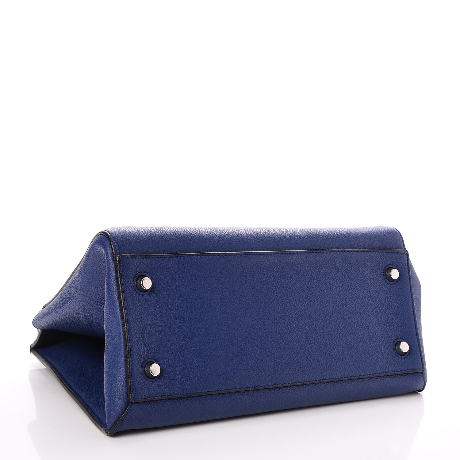 Celine Drummed Calfskin Small Edge Shoulder Bag Indigo 4 of 7