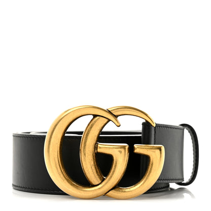 Gucci Calfskin Double G 30mm Belt 80 32 85 34 Black 1 of 6