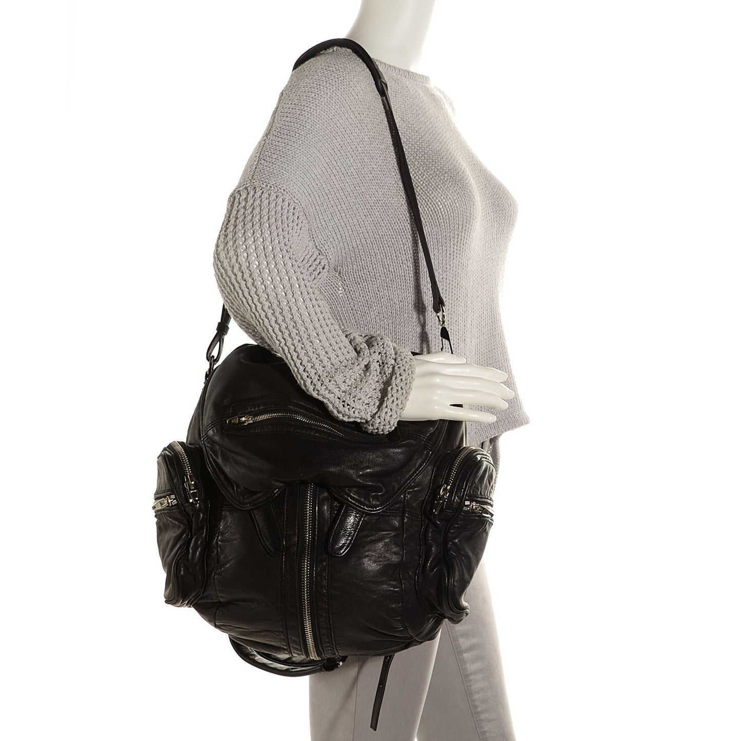 Lambskin Marti Backpack Washed Black Rhodium Hardware