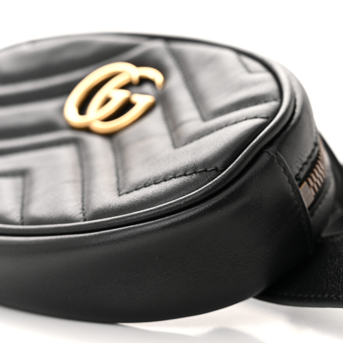 Calfskin Matelasse GG Marmont Belt Bag 85 34 Black