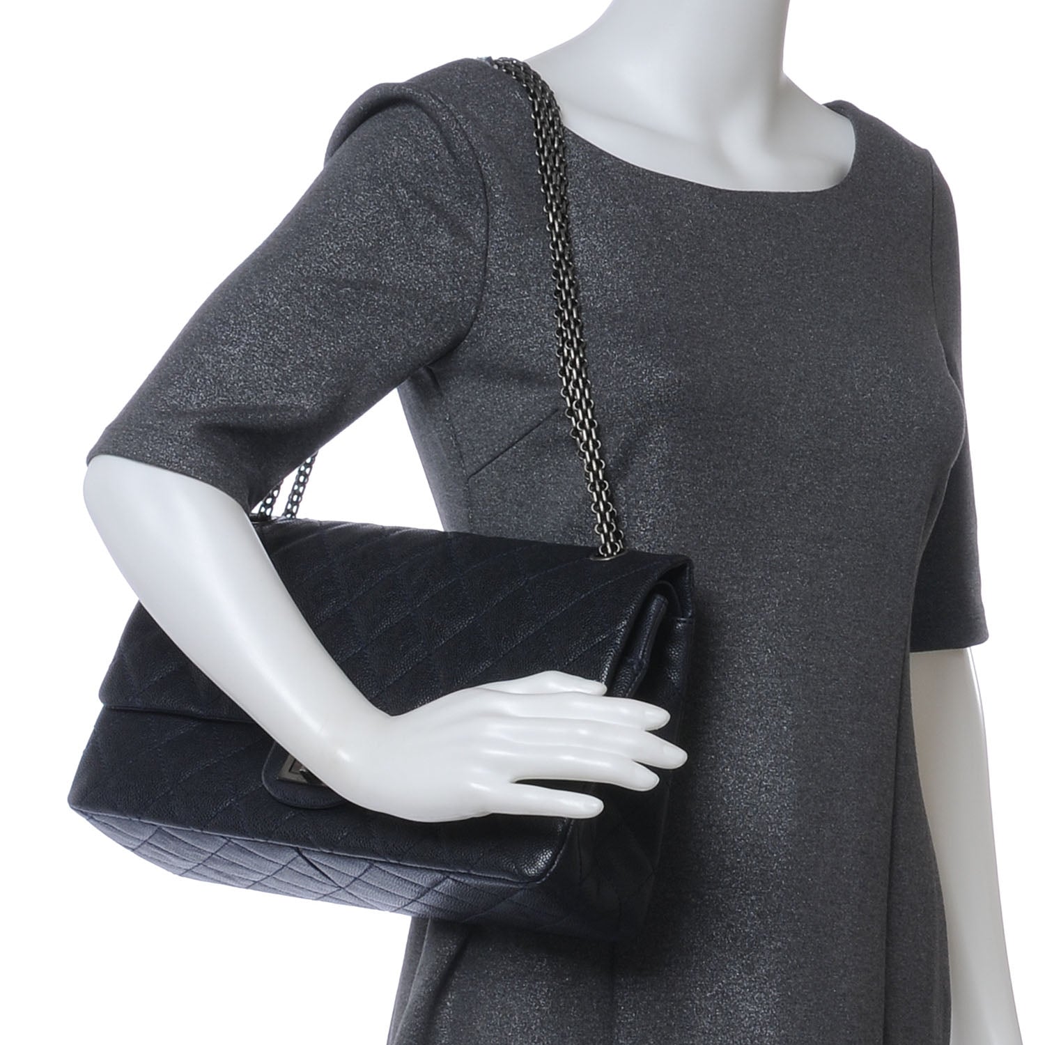 Chanel Caviar 2.55 Reissue 227 Flap Blue 2 of 5