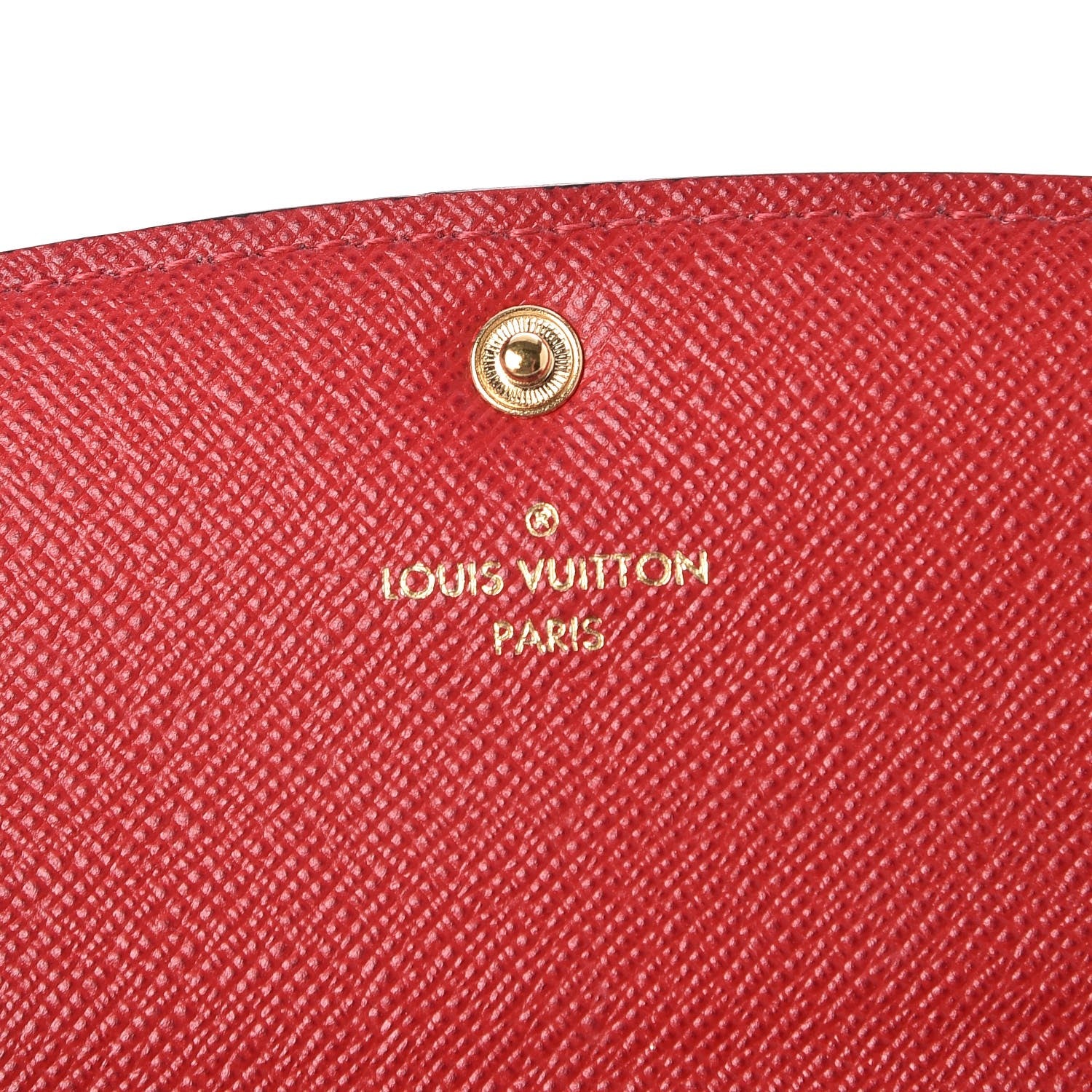 Louis Vuitton Damier Ebene Emilie Wallet Red 6 of 7