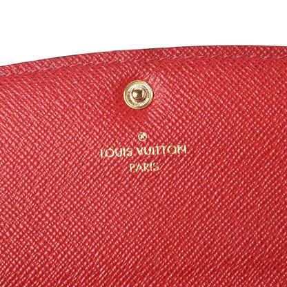 Louis Vuitton Damier Ebene Emilie Wallet Red 6 of 7