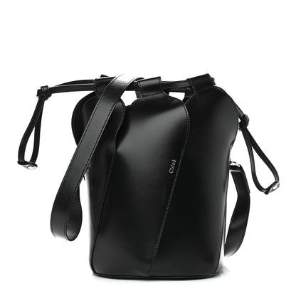 Chloe Smooth Grained Calfskin Small Tulip Bucket Bag Black 3 of 9