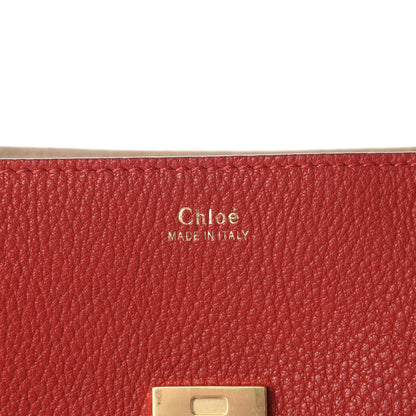 Chloe Grained Lambskin Mini Drew Shoulder Bag Plaid Red 8 of 10