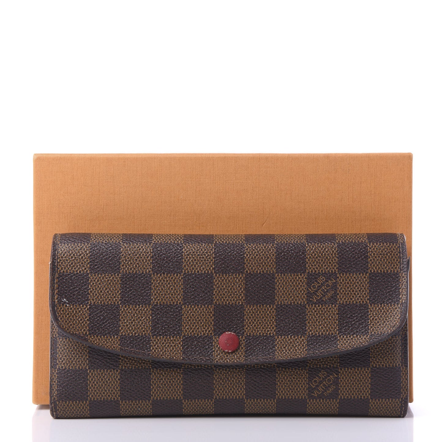Damier Ebene Emilie Wallet Red