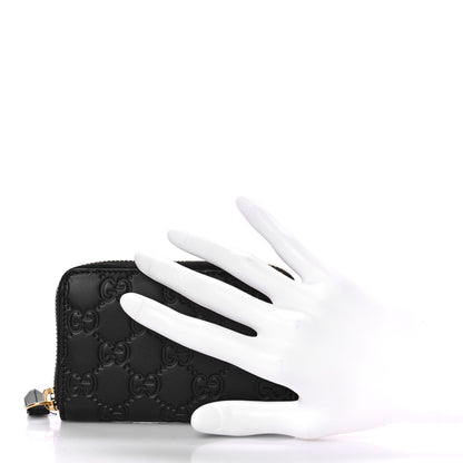 Gucci Guccissima Zip Around Card Case Black 2 of 10