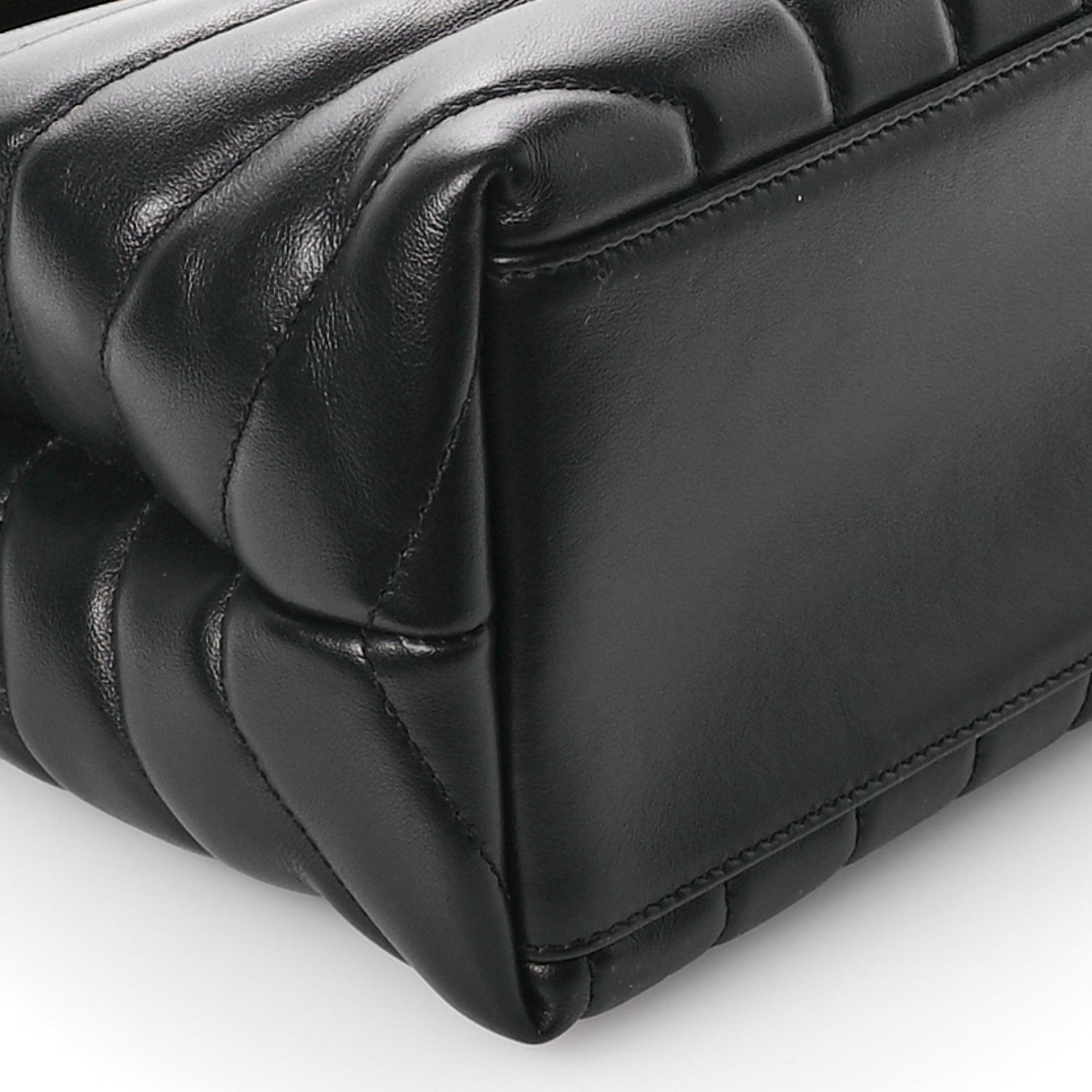 Saint Laurent Calfskin Y Quilted Monogram Medium Loulou Chain Satchel Black 9 of 11