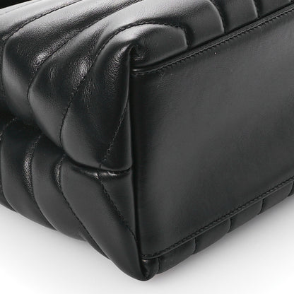 Saint Laurent Calfskin Y Quilted Monogram Medium Loulou Chain Satchel Black 9 of 11