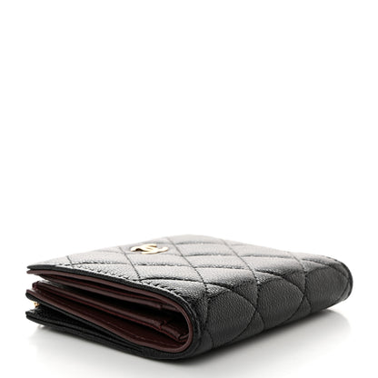 Chanel Caviar Quilted CC Zip Compact Wallet Black 4 of 9