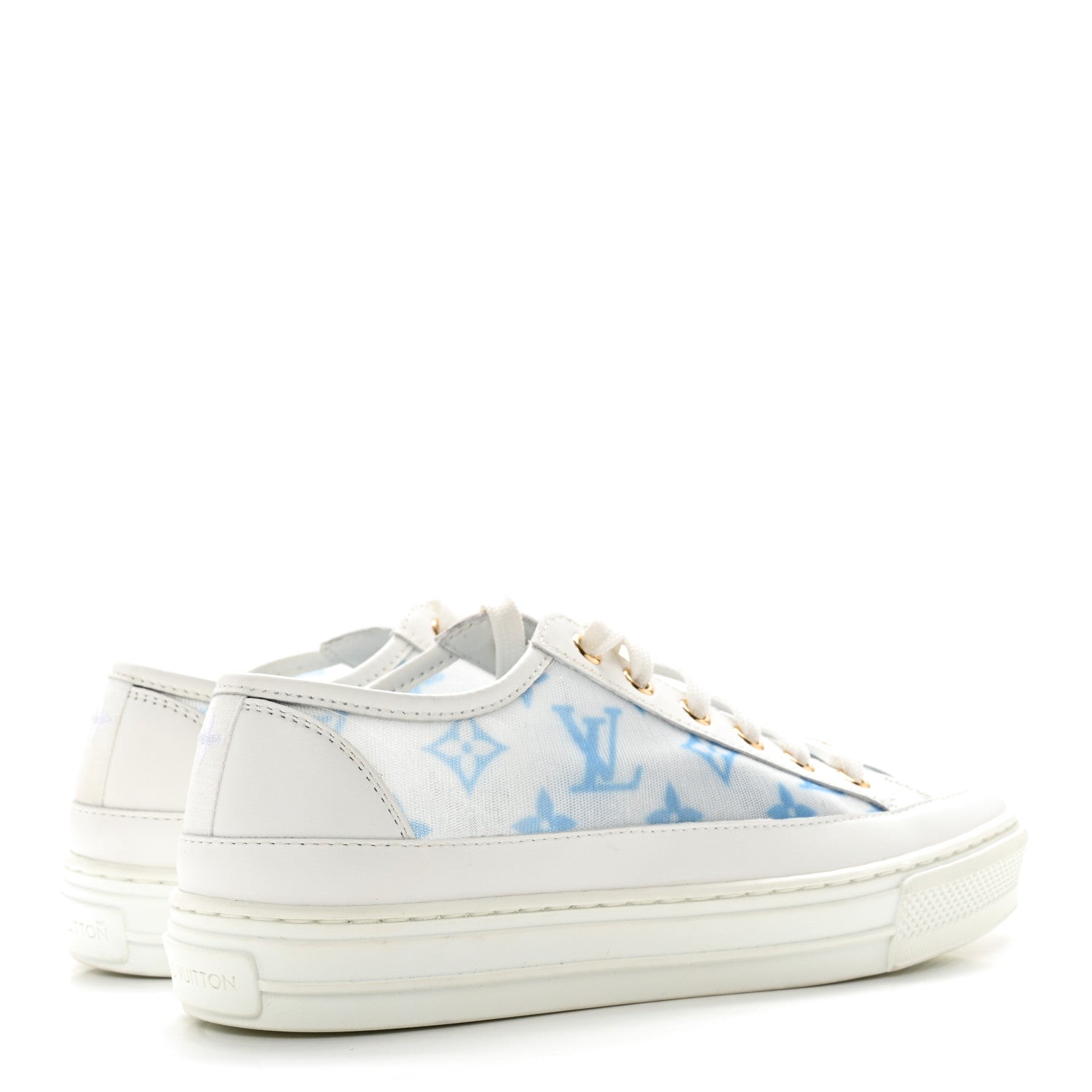Louis Vuitton Technical Fabric Calfskin Monogram Stellar Sneakers 36 Blue 4 of 10