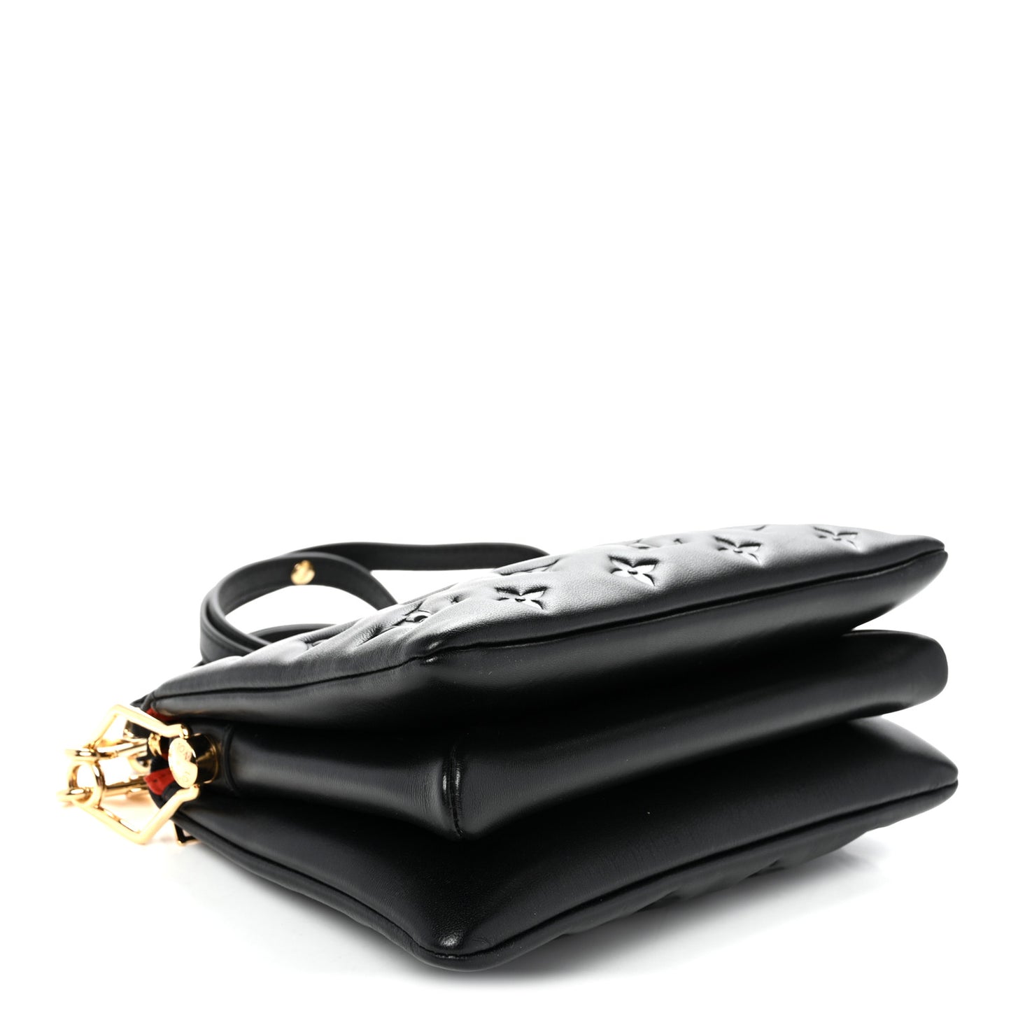 Lambskin Embossed Monogram Coussin BB Black