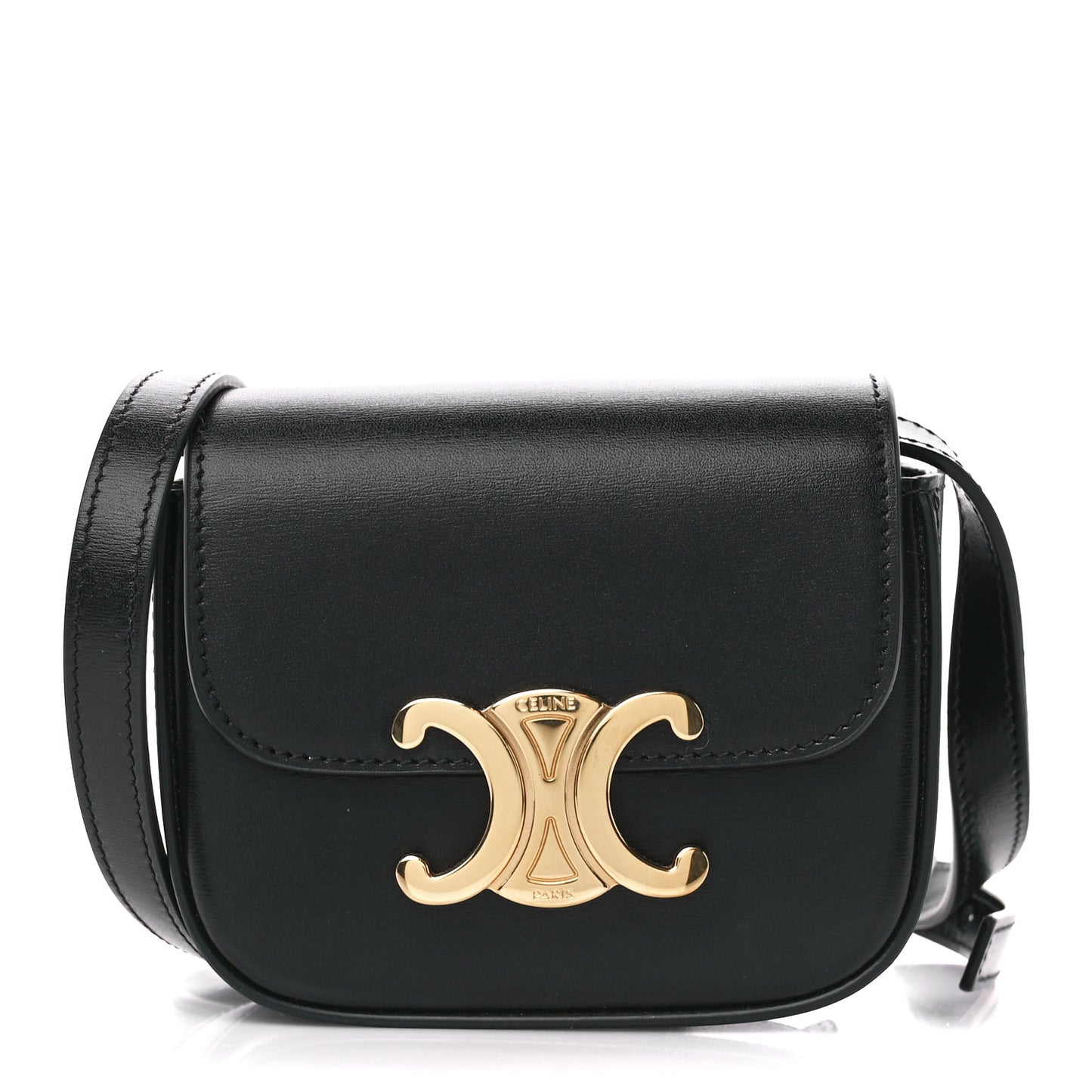 Shiny Calfskin Mini Triomphe Black