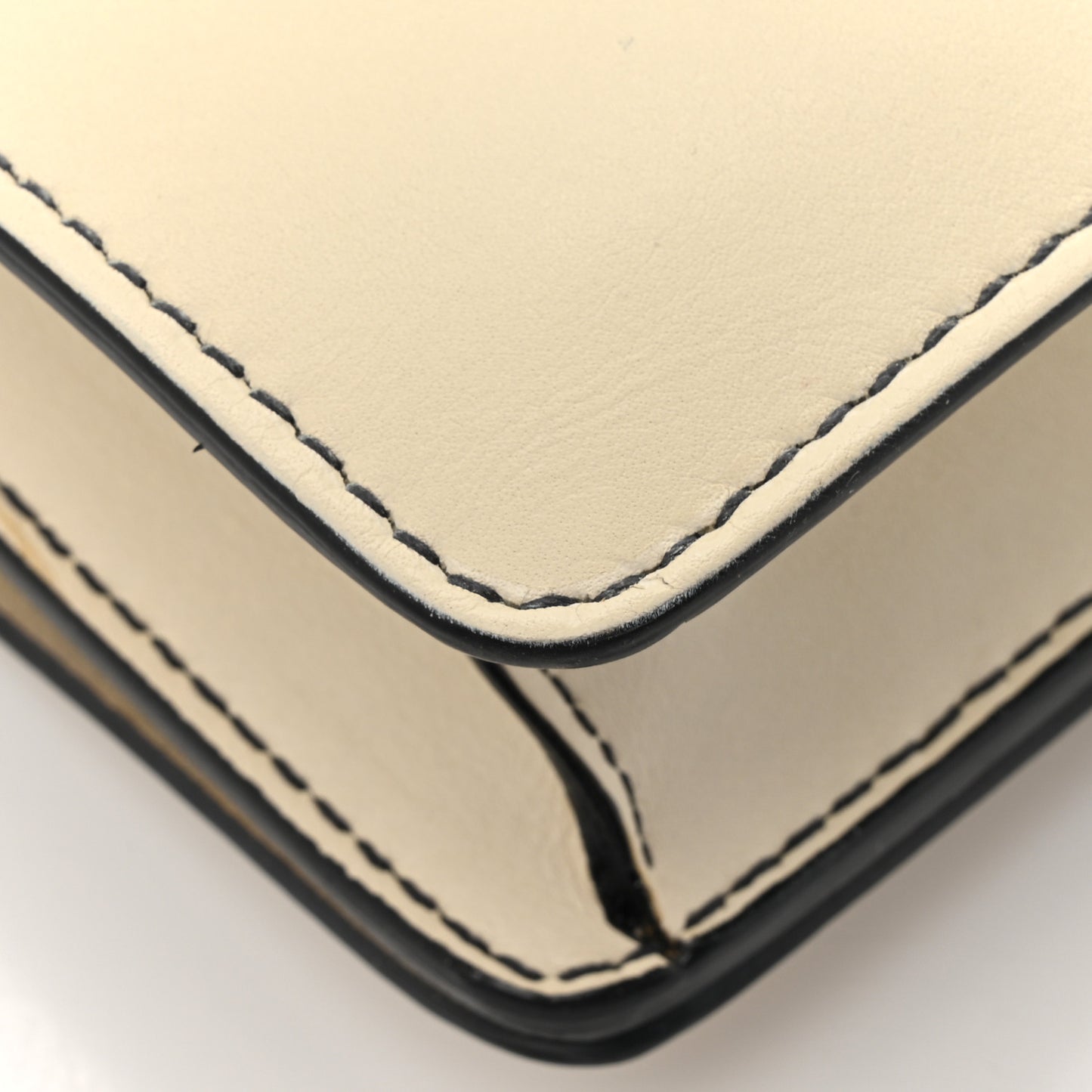Calfskin J'Adior Chain Flap Bag Off White