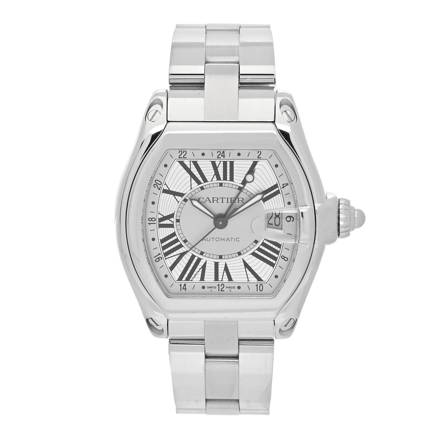 Cartier Stainless Steel 42mm Roadster GMT Automatic Watch 1 of 3