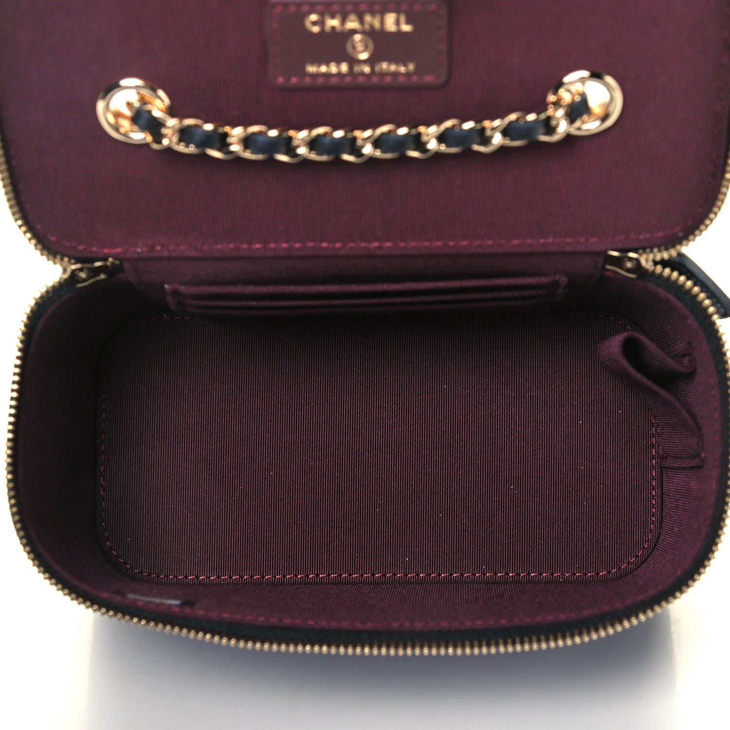 Chanel Lambskin Quilted Small Vanity Case With Chain Black 5 of 9