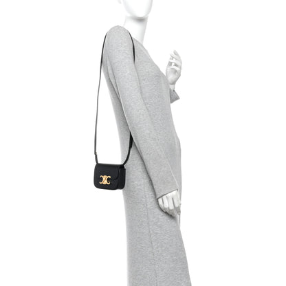 Celine Shiny Calfskin Mini Triomphe Black 2 of 13