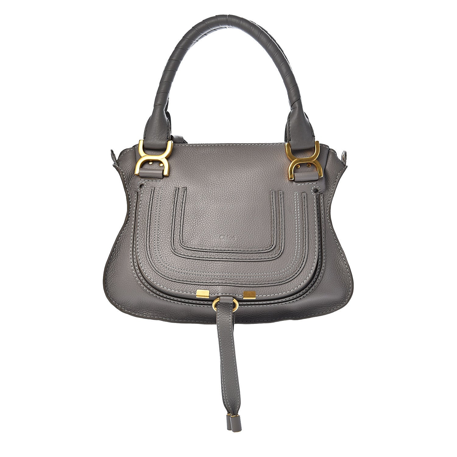 Chloe Calfskin Small Marcie Satchel Cashmere Grey 1 of 8
