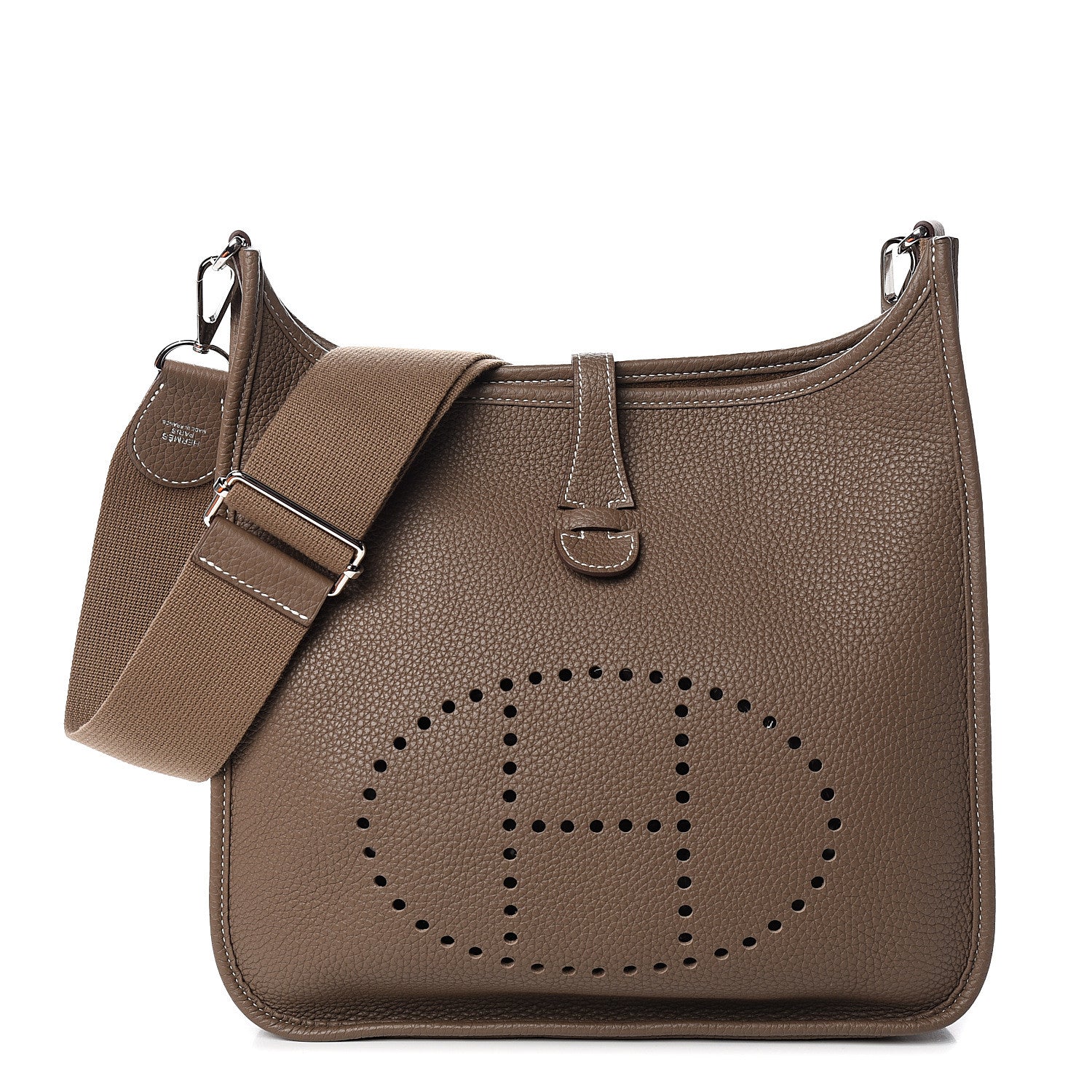 Hermes Taurillon Clemence Evelyne III PM Etoupe 1 of 10