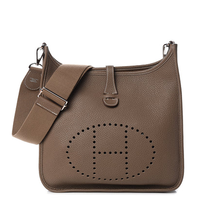 Hermes Taurillon Clemence Evelyne III PM Etoupe 1 of 10