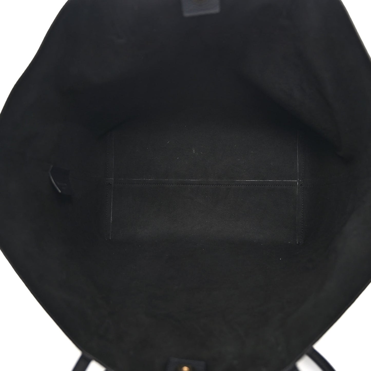 Grained Calfskin Skull Open Shopper Tote Black