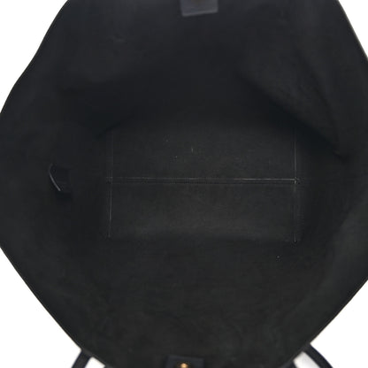 Alexander McQueen Grained Calfskin Skull Open Shopper Tote Black 5 of 11