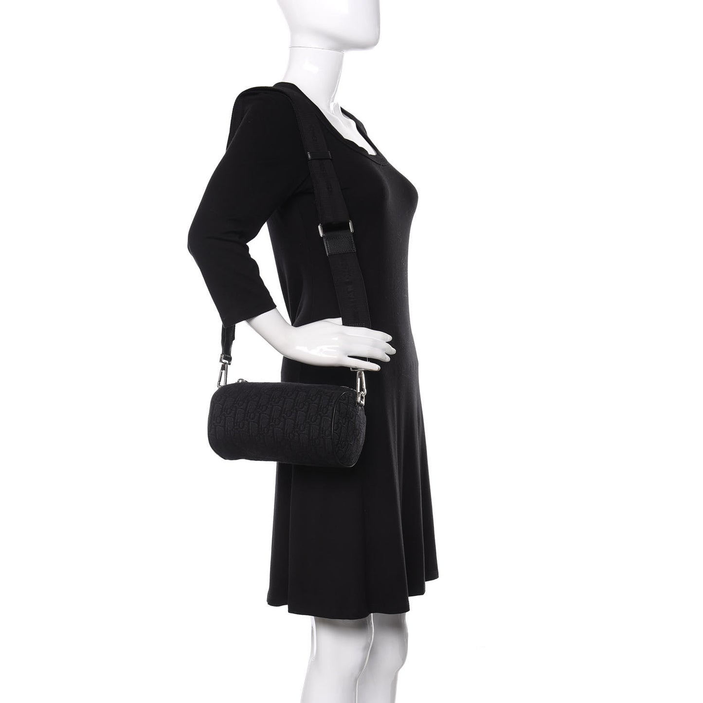 Oblique Roller Messenger Bag Black
