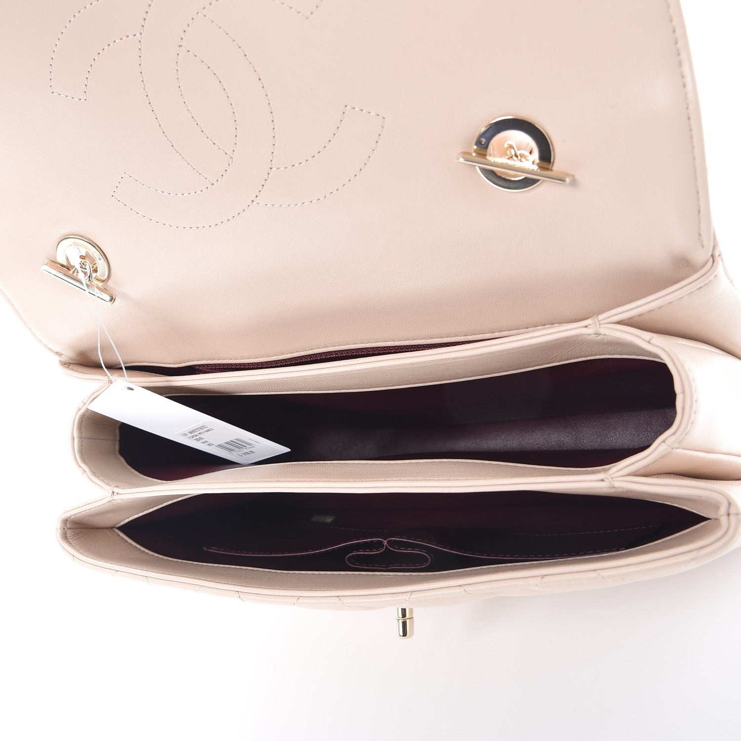 Chanel Lambskin Quilted Medium Trendy CC Flap Dual Handle Bag Beige 5 of 9