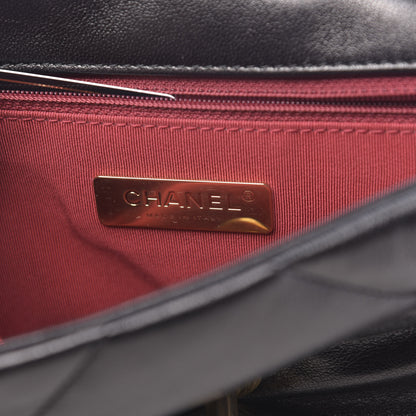 Chanel Goatskin Quilted Medium 19 Flap Black 6 of 14