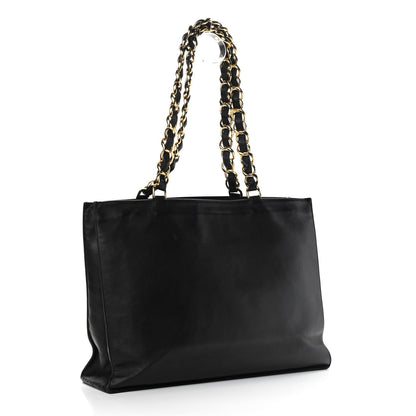 Chanel Lambskin CC Tote Black 3 of 10