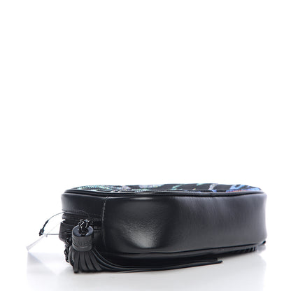 Saint Laurent Calfskin Tiger Burnout Monogram Lou Camera Bag Black Multicolor 3 of 10