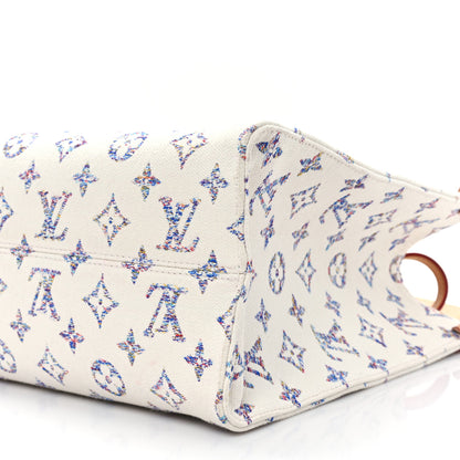 Louis Vuitton Monogram Jacquard Nautical Onthego MM Multicolor Beige 9 of 11