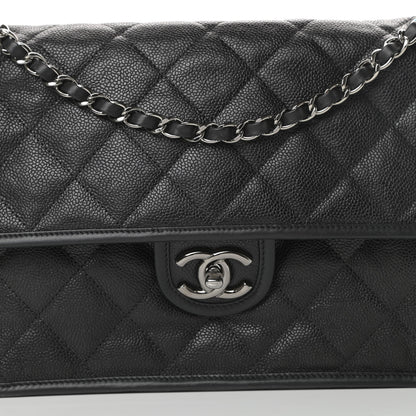 Chanel Caviar Quilted Large French Riviera Flap Black 8 of 11
