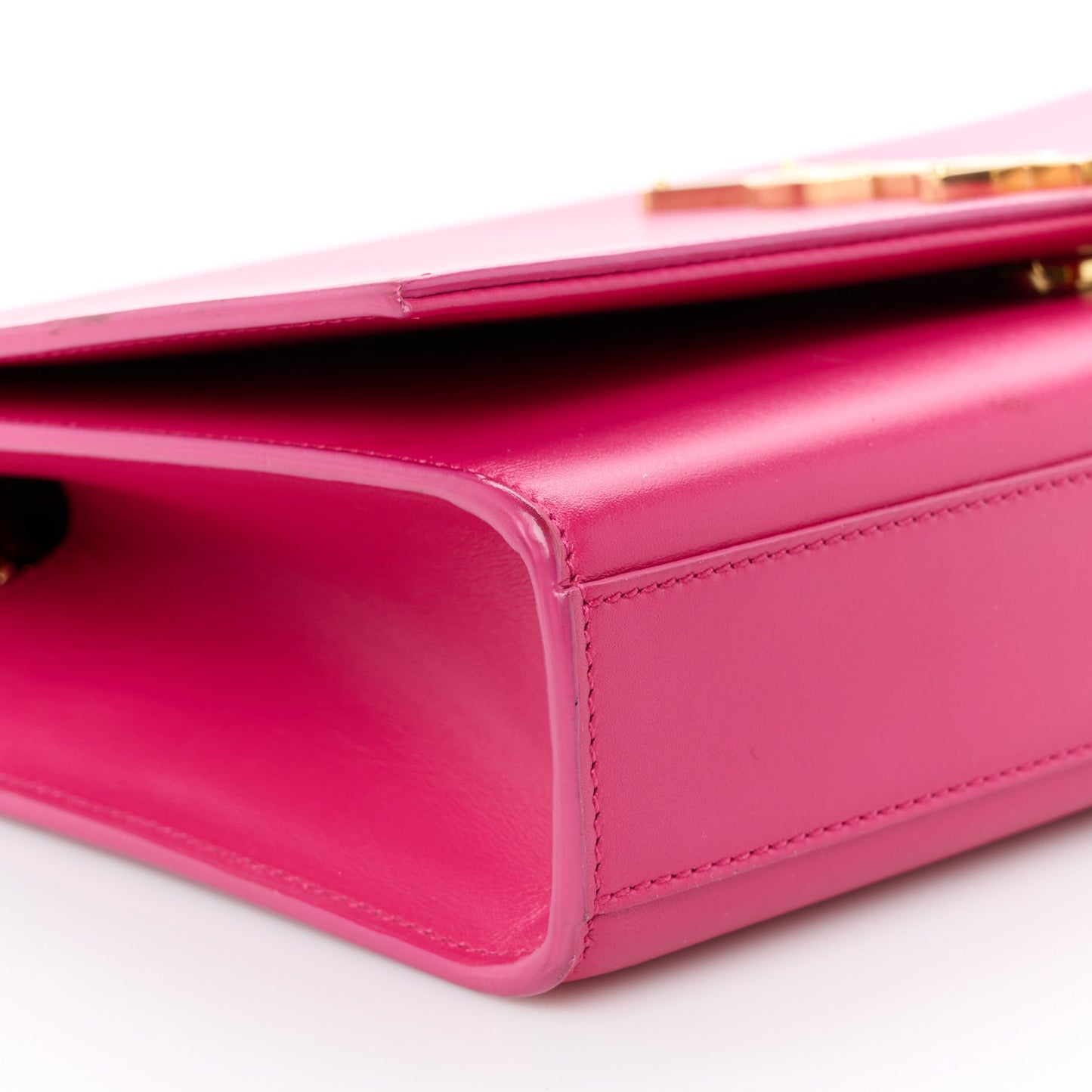 Smooth Calfskin Medium Classic Monogram Kate Tassel Satchel Fuchsia