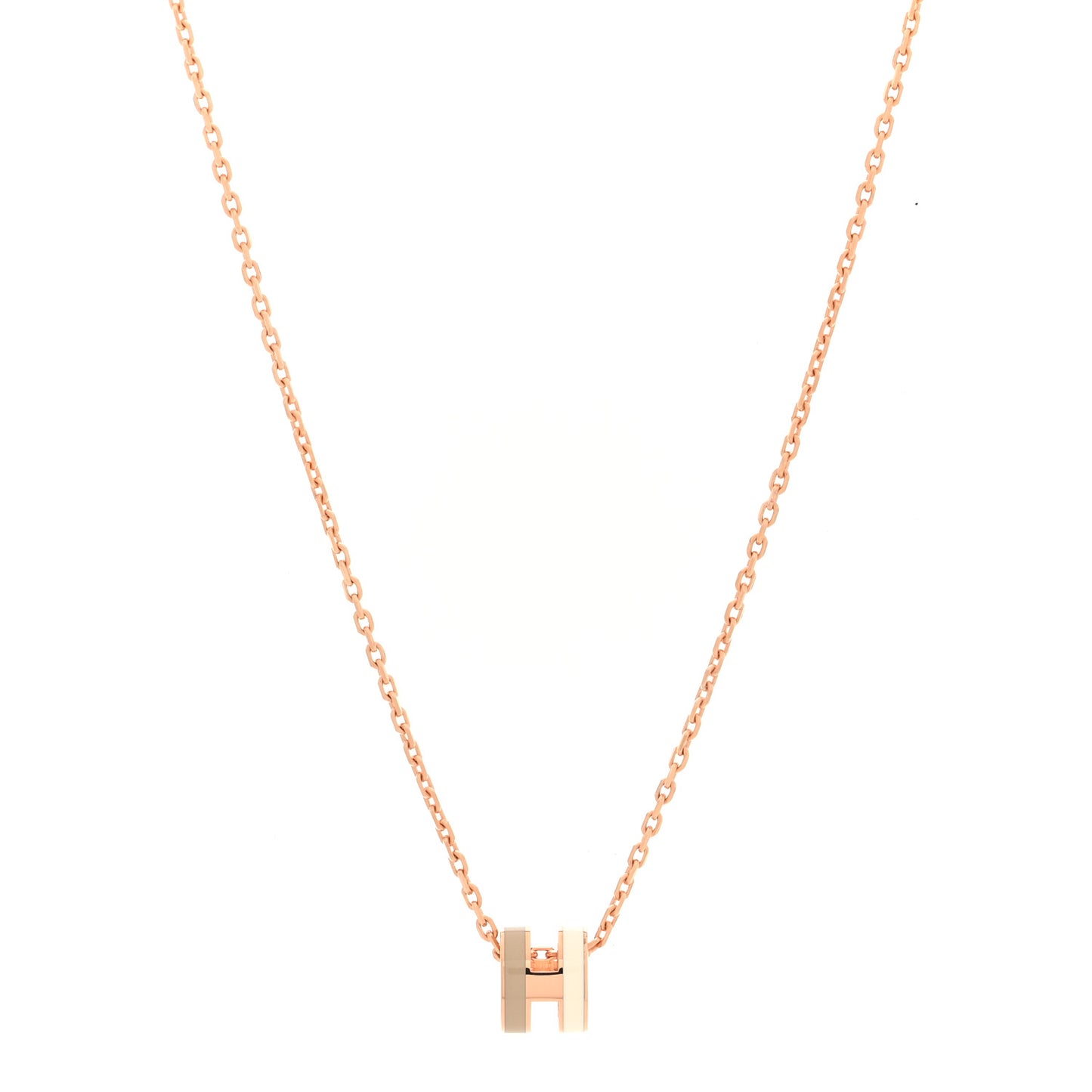 Lacquered Rose Gold Mini Pop H Rocabar Pendant Necklace Systeme
